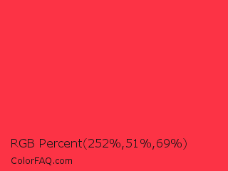 RGB Percent 99%,20%,27% Color Image