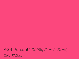 RGB Percent 99%,28%,49% Color Image