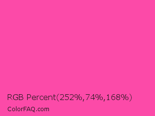 RGB Percent 99%,29%,66% Color Image