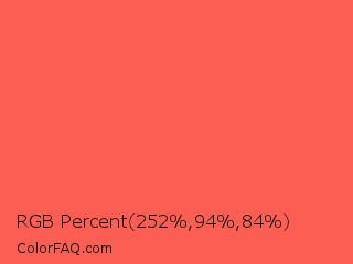 RGB Percent 99%,37%,33% Color Image