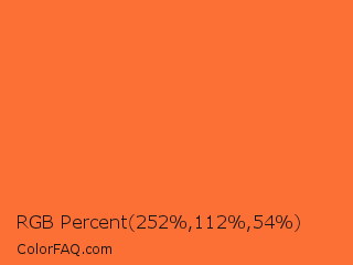 RGB Percent 99%,44%,21% Color Image