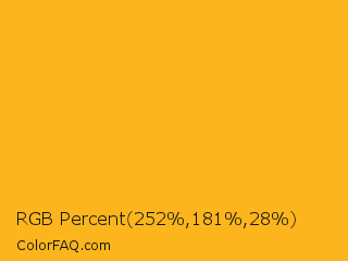 RGB Percent 99%,71%,11% Color Image