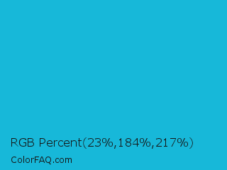 RGB Percent 9%,72%,85% Color Image