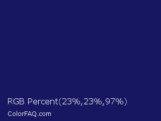 RGB Percent 9%,9%,38% Color Image