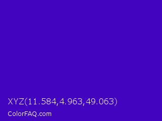 XYZ 11.584,4.963,49.063 Color Image