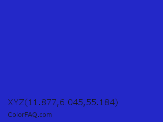 XYZ 11.877,6.045,55.184 Color Image