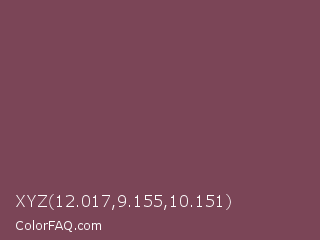 XYZ 12.017,9.155,10.151 Color Image