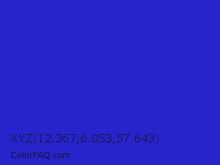 XYZ 12.367,6.053,57.643 Color Image