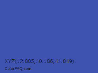 XYZ 12.805,10.186,41.849 Color Image