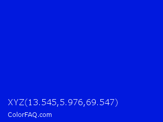XYZ 13.545,5.976,69.547 Color Image