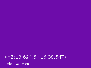 XYZ 13.694,6.416,38.547 Color Image