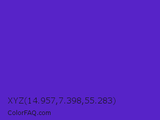 XYZ 14.957,7.398,55.283 Color Image