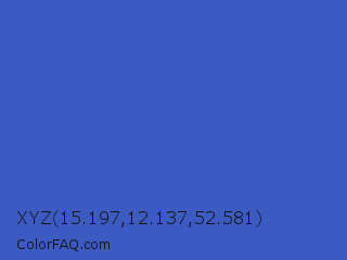 XYZ 15.197,12.137,52.581 Color Image