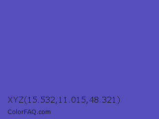 XYZ 15.532,11.015,48.321 Color Image