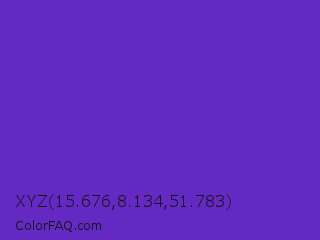 XYZ 15.676,8.134,51.783 Color Image