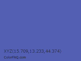 XYZ 15.709,13.233,44.374 Color Image