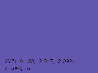XYZ 16.103,12.347,42.092 Color Image