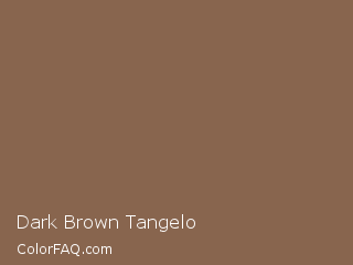 XYZ 16.182,15.092,9.268 Dark Brown Tangelo Color Image