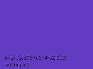 XYZ 16.396,9.574,52.023 Color Image
