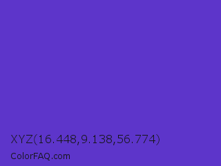 XYZ 16.448,9.138,56.774 Color Image