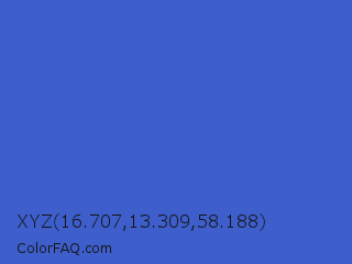XYZ 16.707,13.309,58.188 Color Image