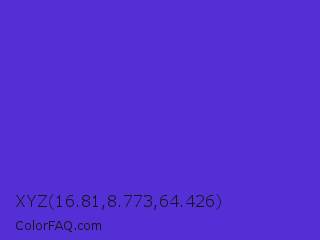 XYZ 16.81,8.773,64.426 Color Image