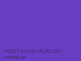 XYZ 17.115,10.176,52.101 Color Image