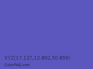 XYZ 17.127,12.802,50.859 Color Image