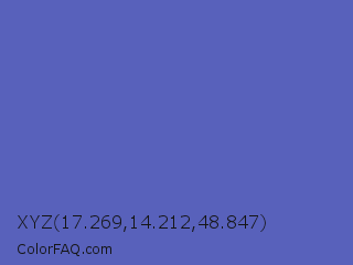 XYZ 17.269,14.212,48.847 Color Image
