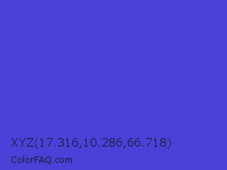 XYZ 17.316,10.286,66.718 Color Image