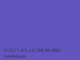 XYZ 17.471,12.768,49.688 Color Image