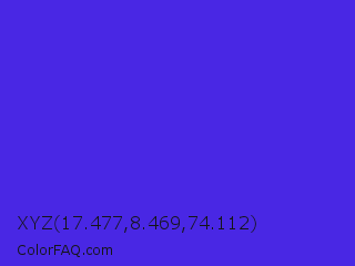 XYZ 17.477,8.469,74.112 Color Image