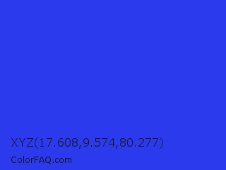XYZ 17.608,9.574,80.277 Color Image