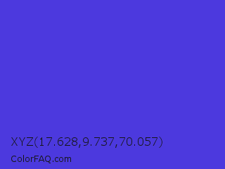 XYZ 17.628,9.737,70.057 Color Image