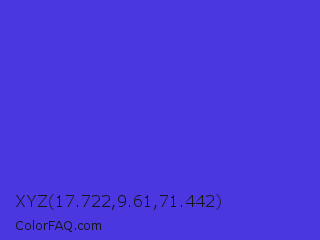 XYZ 17.722,9.61,71.442 Color Image