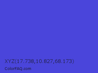 XYZ 17.738,10.827,68.173 Color Image