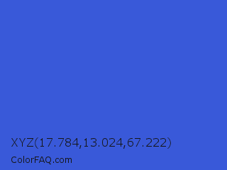 XYZ 17.784,13.024,67.222 Color Image