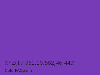 XYZ 17.961,10.582,46.443 Color Image