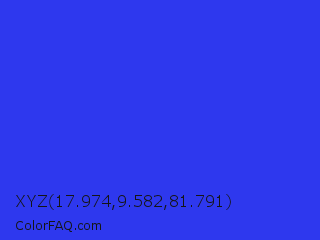 XYZ 17.974,9.582,81.791 Color Image