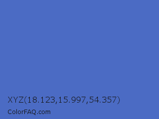 XYZ 18.123,15.997,54.357 Color Image