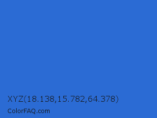 XYZ 18.138,15.782,64.378 Color Image