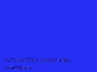 XYZ 18.373,9.018,87.158 Color Image