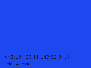 XYZ 18.433,11.143,82.841 Color Image