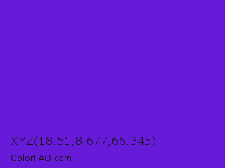 XYZ 18.51,8.677,66.345 Color Image