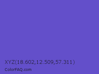 XYZ 18.602,12.509,57.311 Color Image