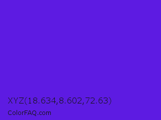 XYZ 18.634,8.602,72.63 Color Image