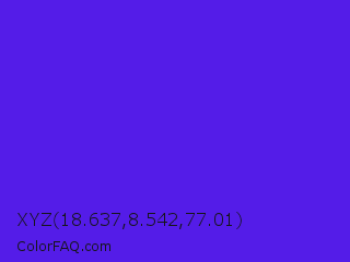 XYZ 18.637,8.542,77.01 Color Image