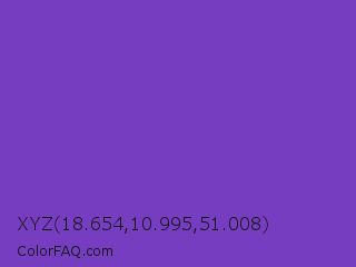 XYZ 18.654,10.995,51.008 Color Image