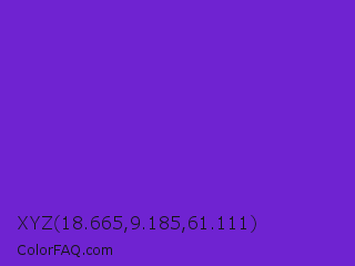 XYZ 18.665,9.185,61.111 Color Image