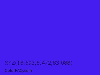 XYZ 18.693,8.472,83.088 Color Image